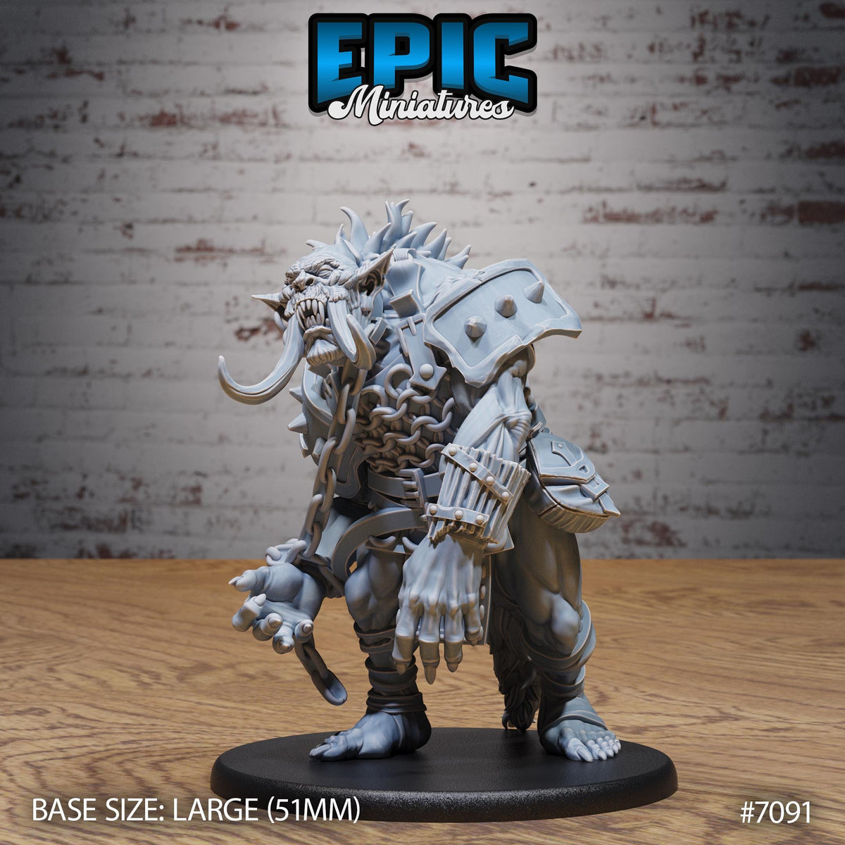 Captured Blood Troll Option #7091 front DND miniature Transylvania Adventure 16k resin