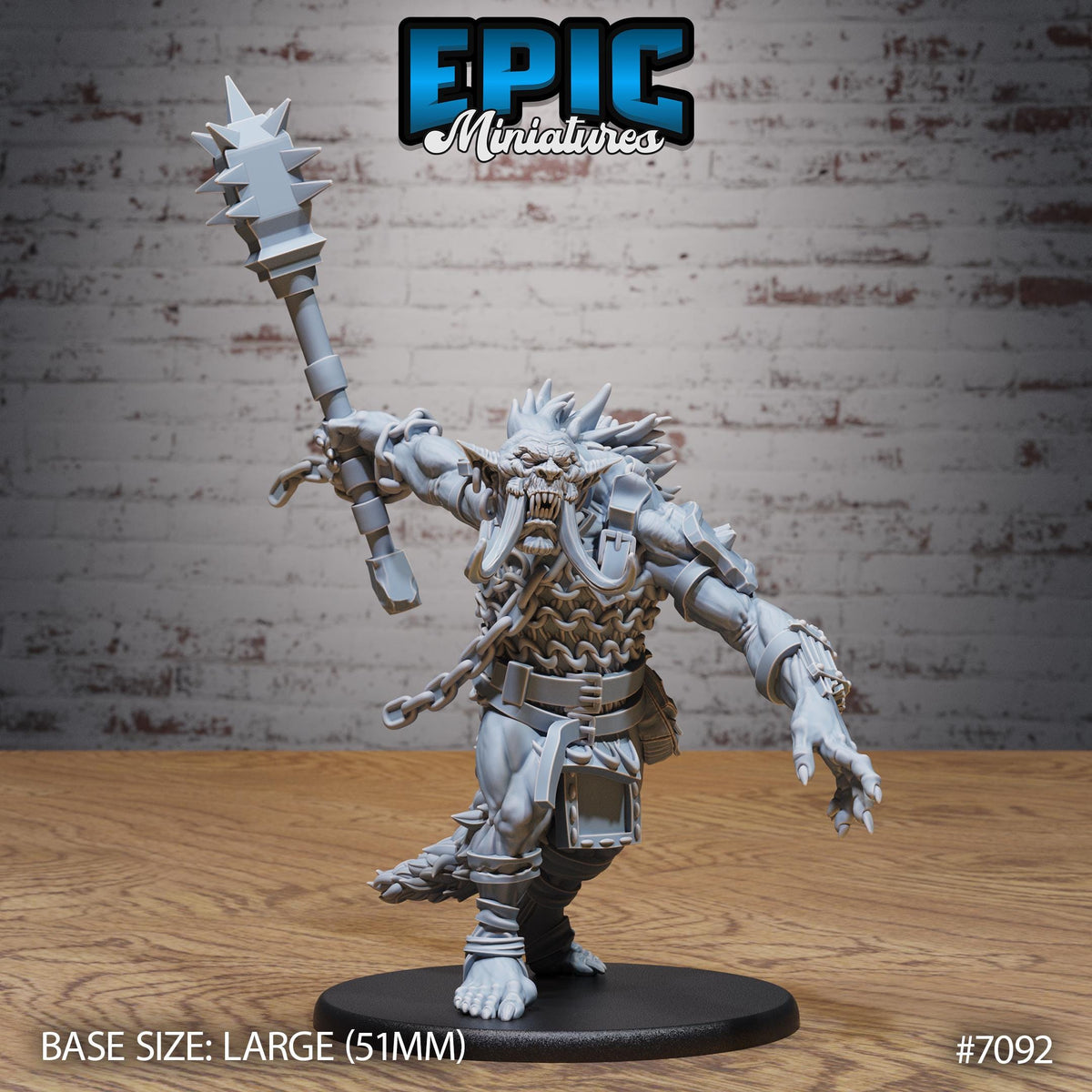 Captured Blood Troll Option #7092 front DND miniature Transylvania Adventure 16k resin