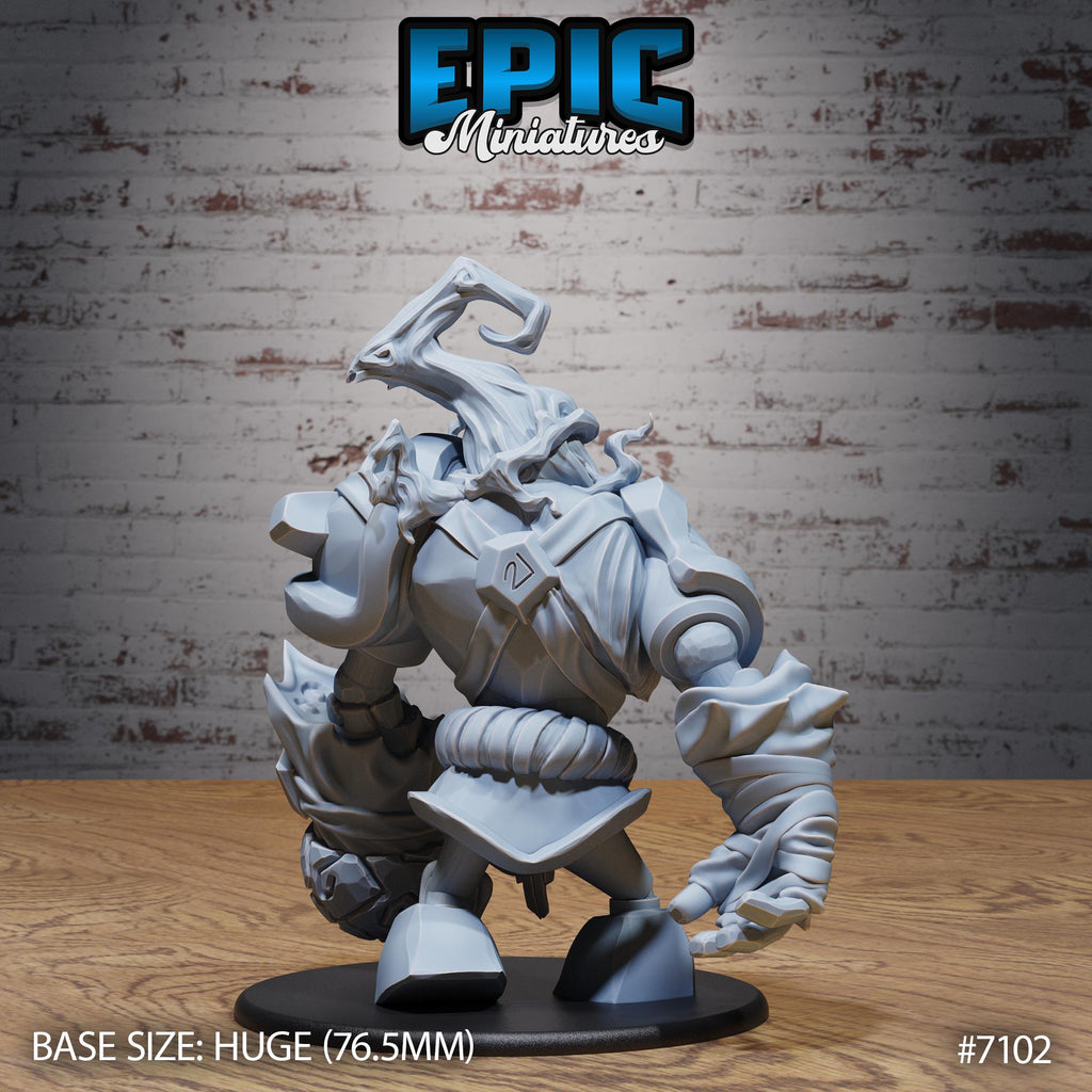 Arcane Stone Golem Option #7102 back DND miniature Natural Magic 16k resin