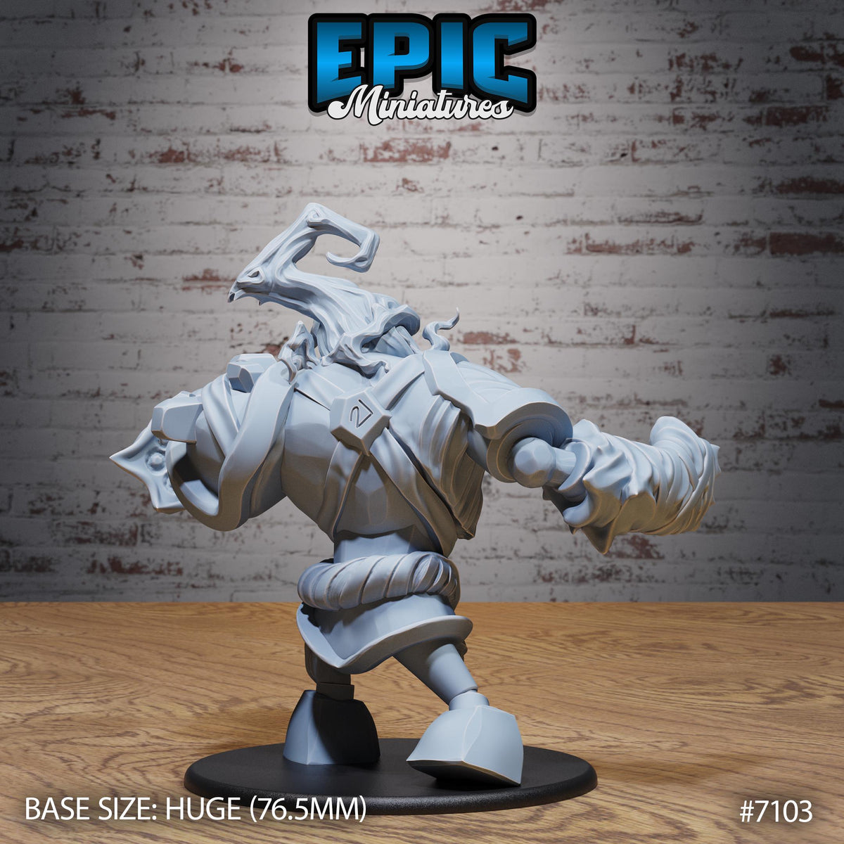 Arcane Stone Golem Option #7103 back DND miniature Natural Magic 16k resin