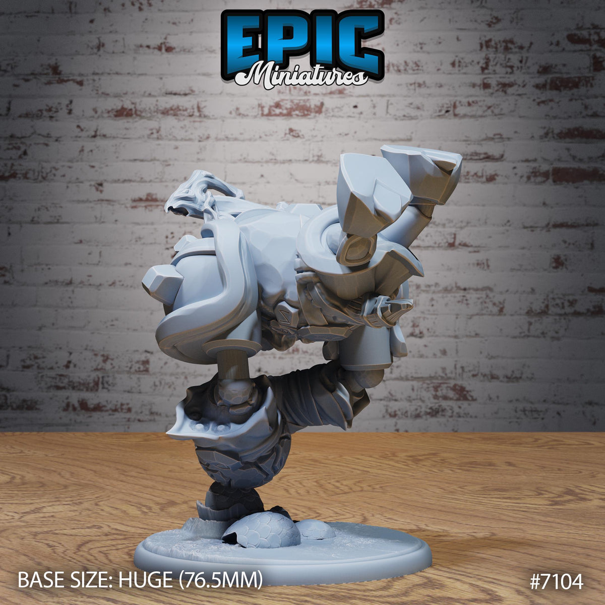 Arcane Stone Golem Option #7104 back DND miniature Natural Magic 16k resin