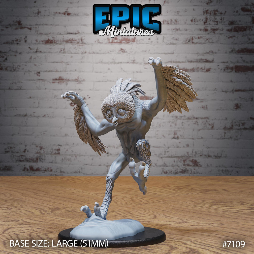 Owl Beast Option #7109 front DND miniature Natural Magic 16k resin