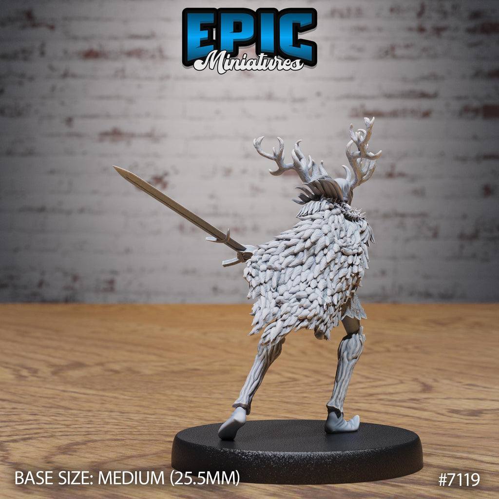 Green Knight Guardian Option #7119 back DND miniature Natural Magic 16k resin