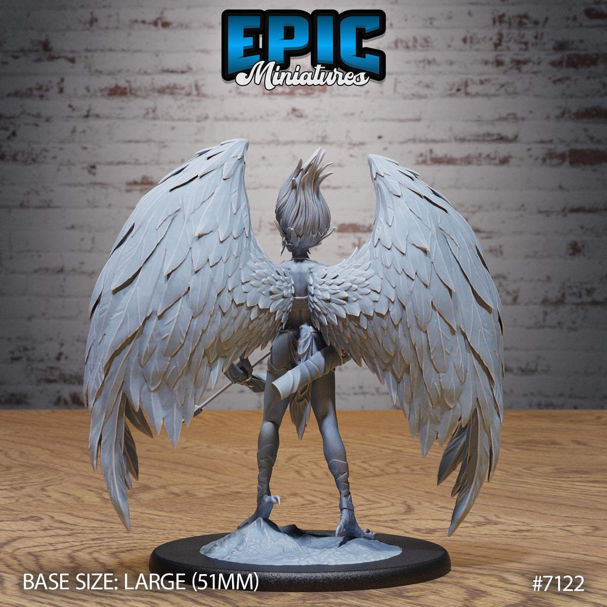 Wind Goddess Avatar Option #7122 back DND miniature Natural Magic 16k resin