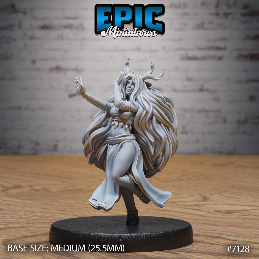 Deer Folk Option #7128 front DND miniature Natural Magic 16k resin