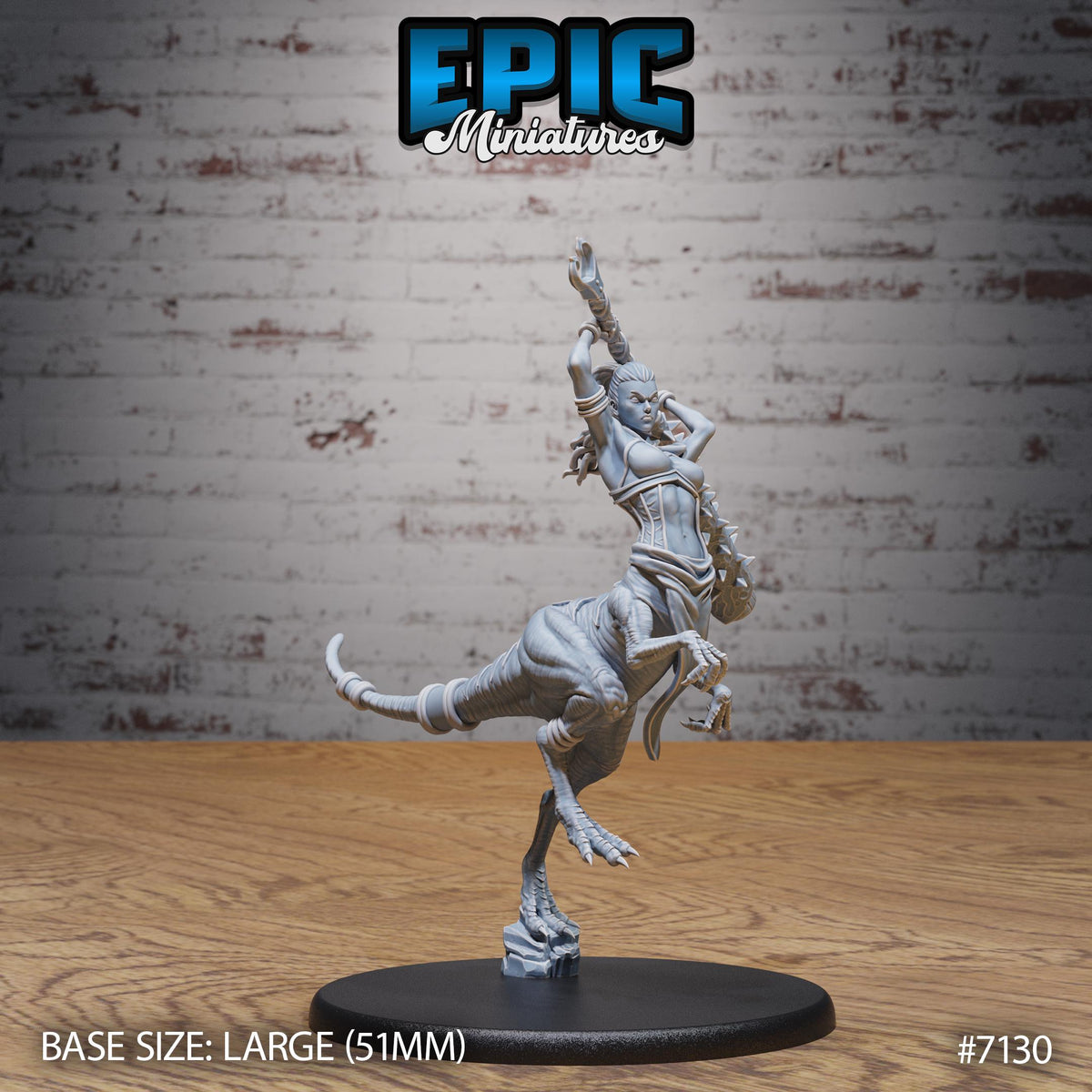 Raptor Centaur Female Option #7130 front DND miniature Natural Magic 16k resin