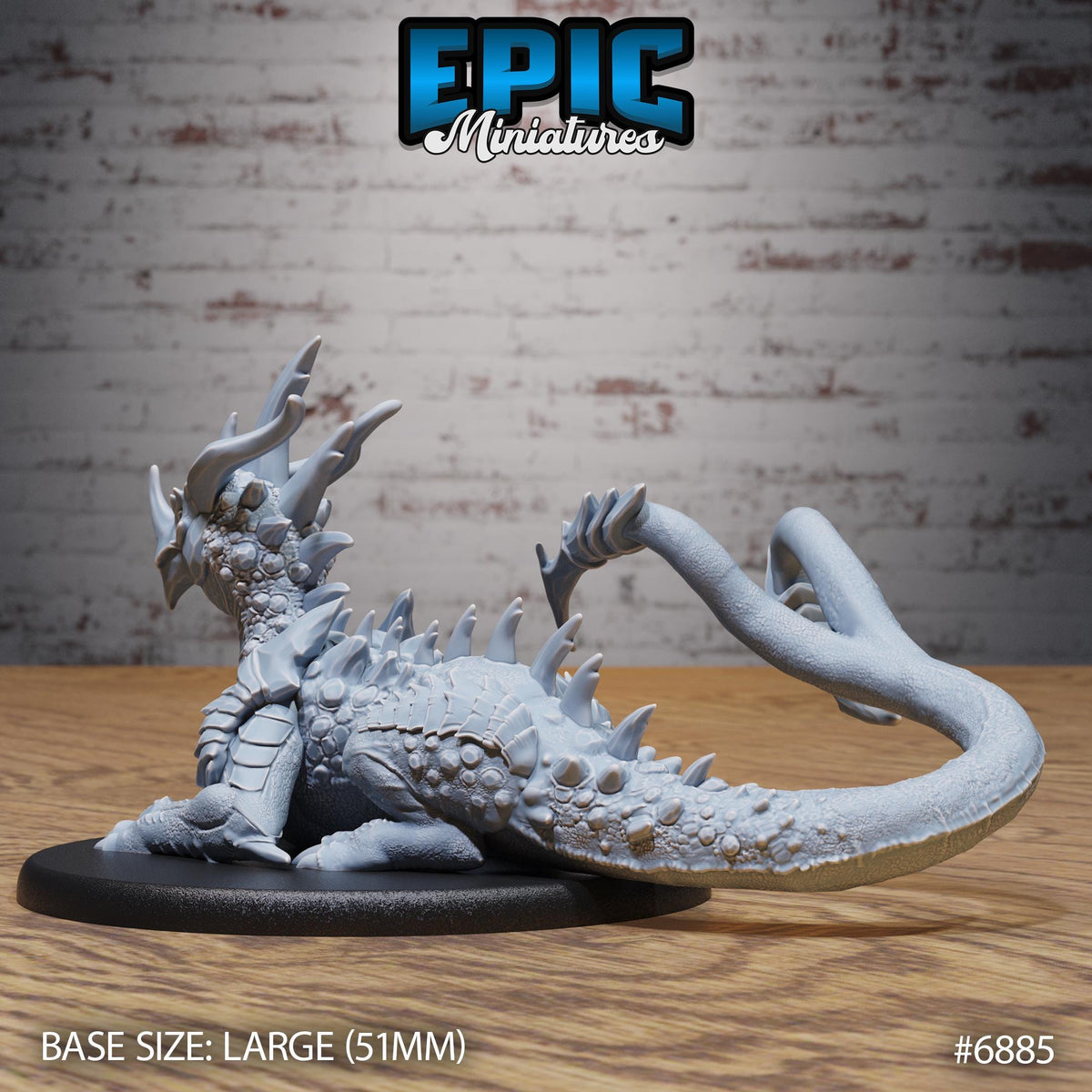 Crystal Guard Drake Option #6885 back DND miniature Knights Honor 16k resin