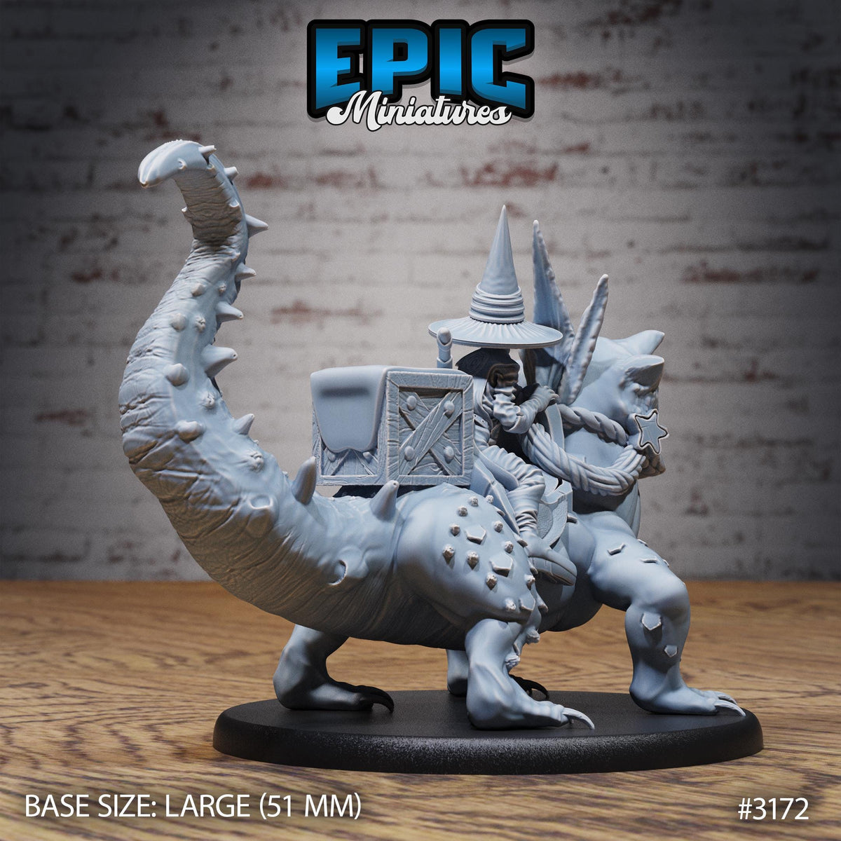 Hunters Guild Lizard Tamer Option #3172 (2) back DND miniature Dragons Reign 16k resin