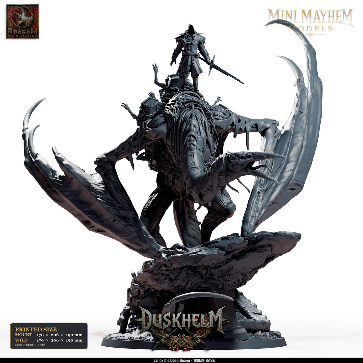 Varick the Dead Bearer Nightwing Mourner | Option: Wild | front | DND miniature Duskhelm Rescale Miniatures