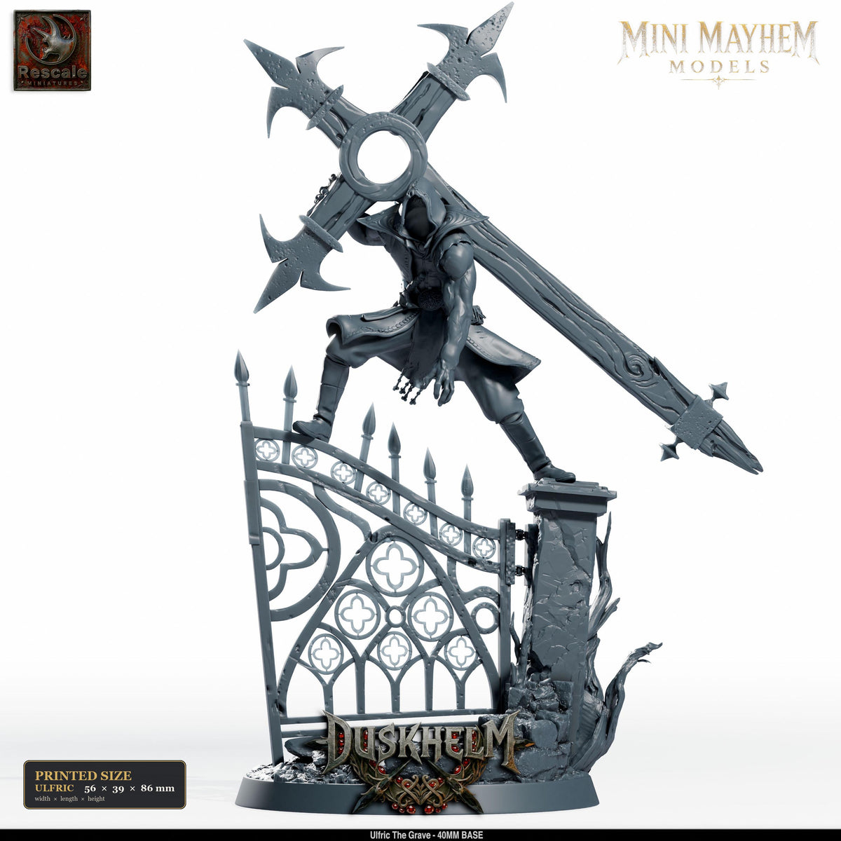 Ulfric the Grave DND miniature Duskhelm Rescale Miniatures