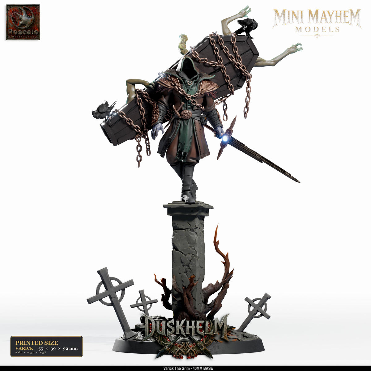 Varick the Grim | group photo | DND miniatures Duskhelm Rescale Miniatures