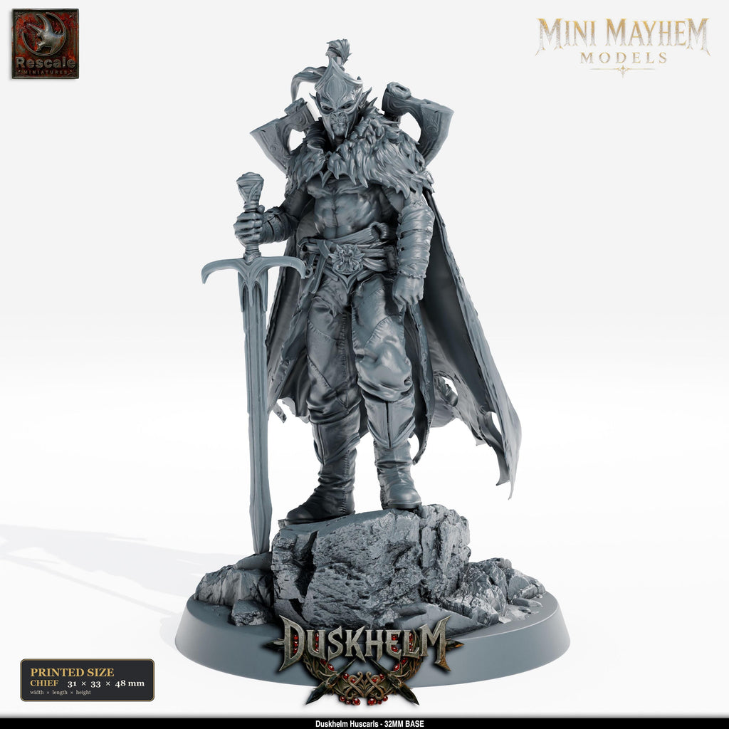 Huscarl Chief Vampire DND miniature Duskhelm Rescale Miniatures