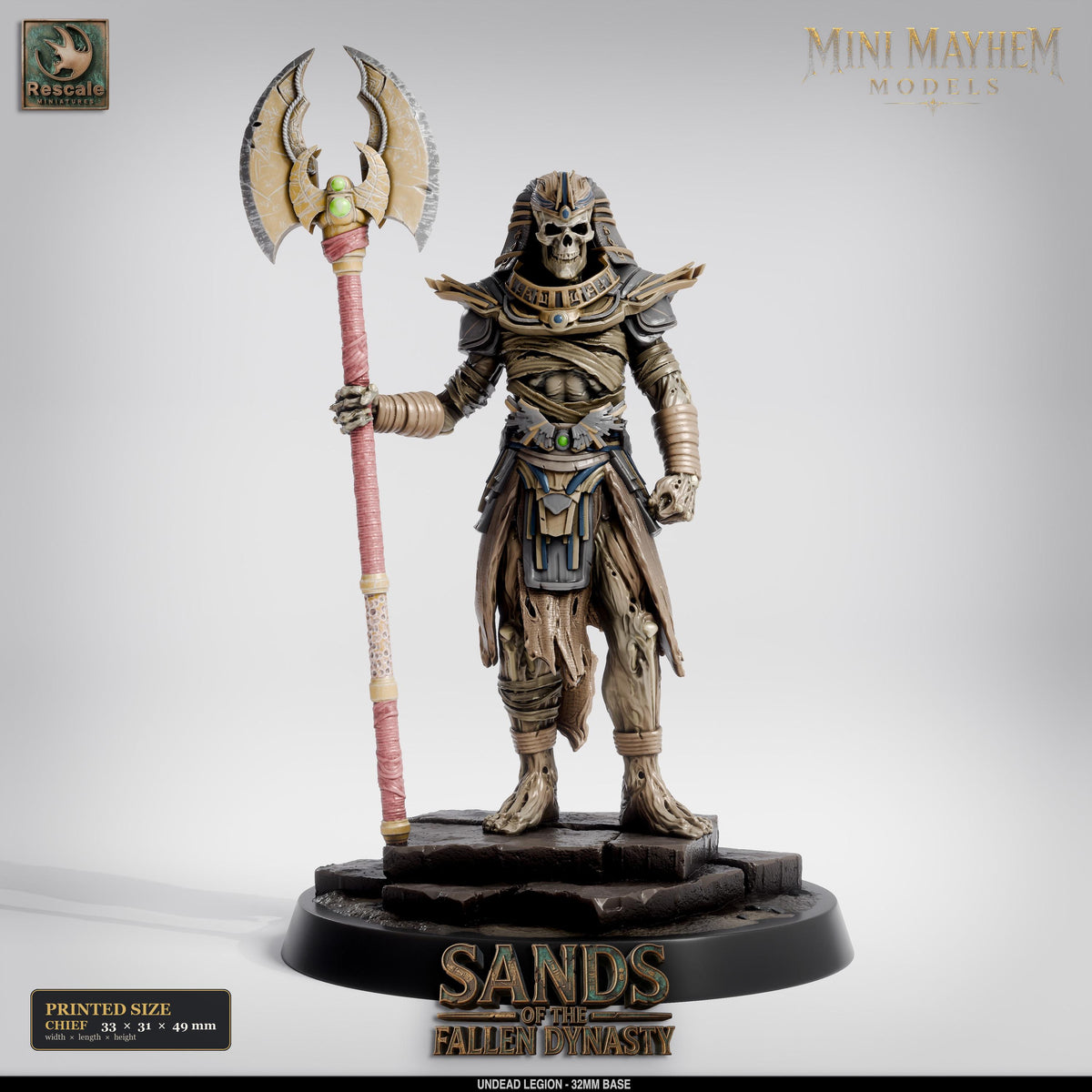 Undead Legion Chief Sands Dynasty | group photo | DND miniatures  Rescale Miniatures