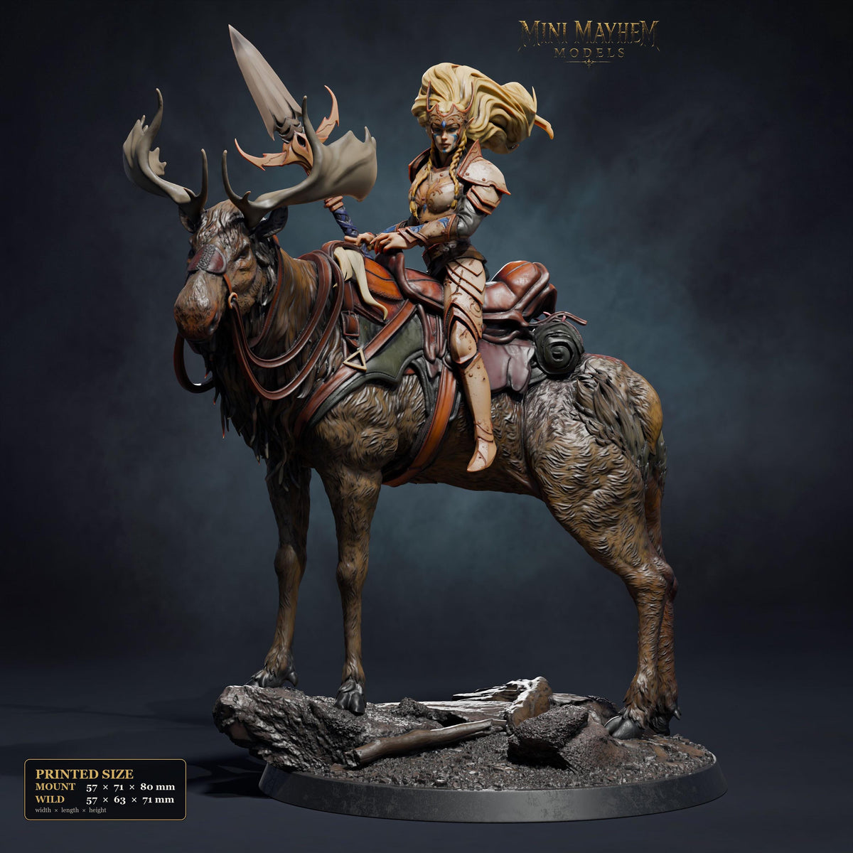 Aurora Elk-Knight Stand | group photo | DND miniatures  Rescale Miniatures