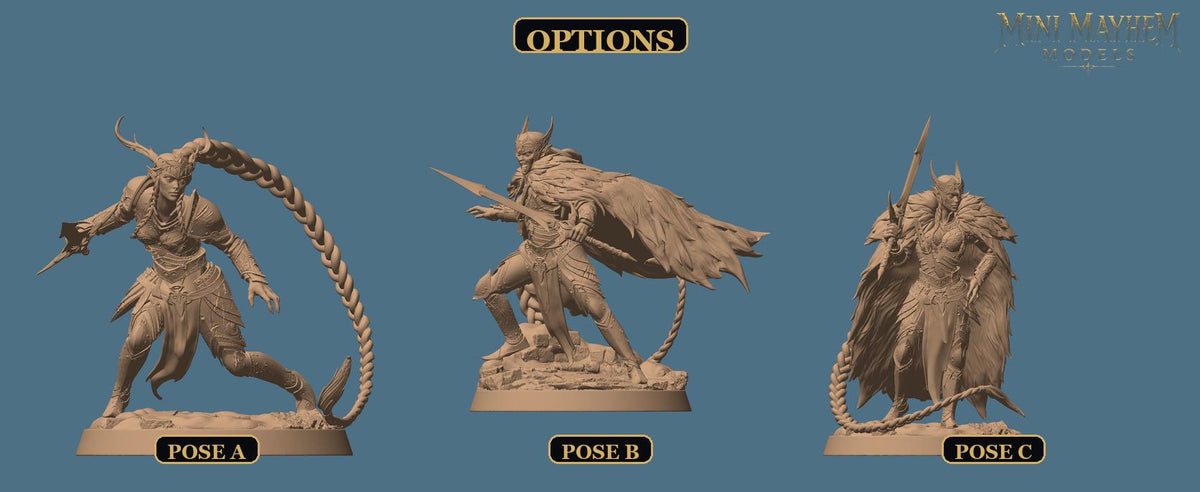 Aurora Sentinel Sword | Option: Pose B | front | DND miniature  Rescale Miniatures
