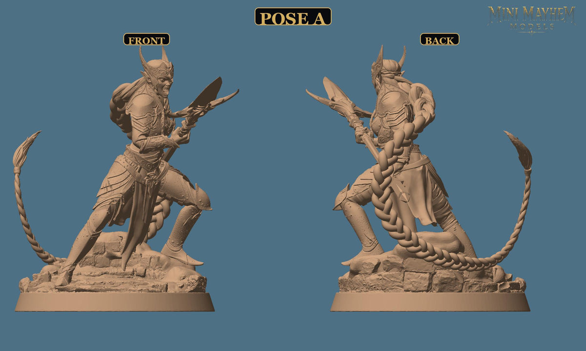 Aurora Sentinel Spear | Option: Pose B | front | DND miniature  Rescale Miniatures
