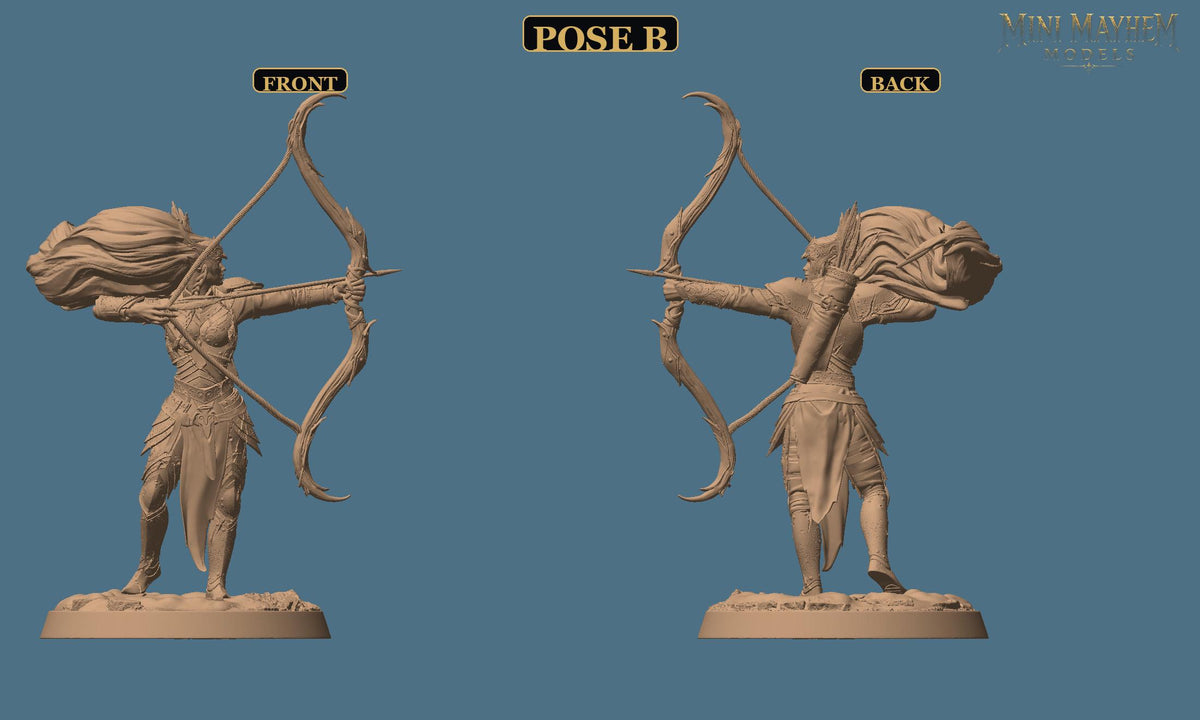 Aurora Sentinel Archer | Option: Pose D | front | DND miniature  Rescale Miniatures