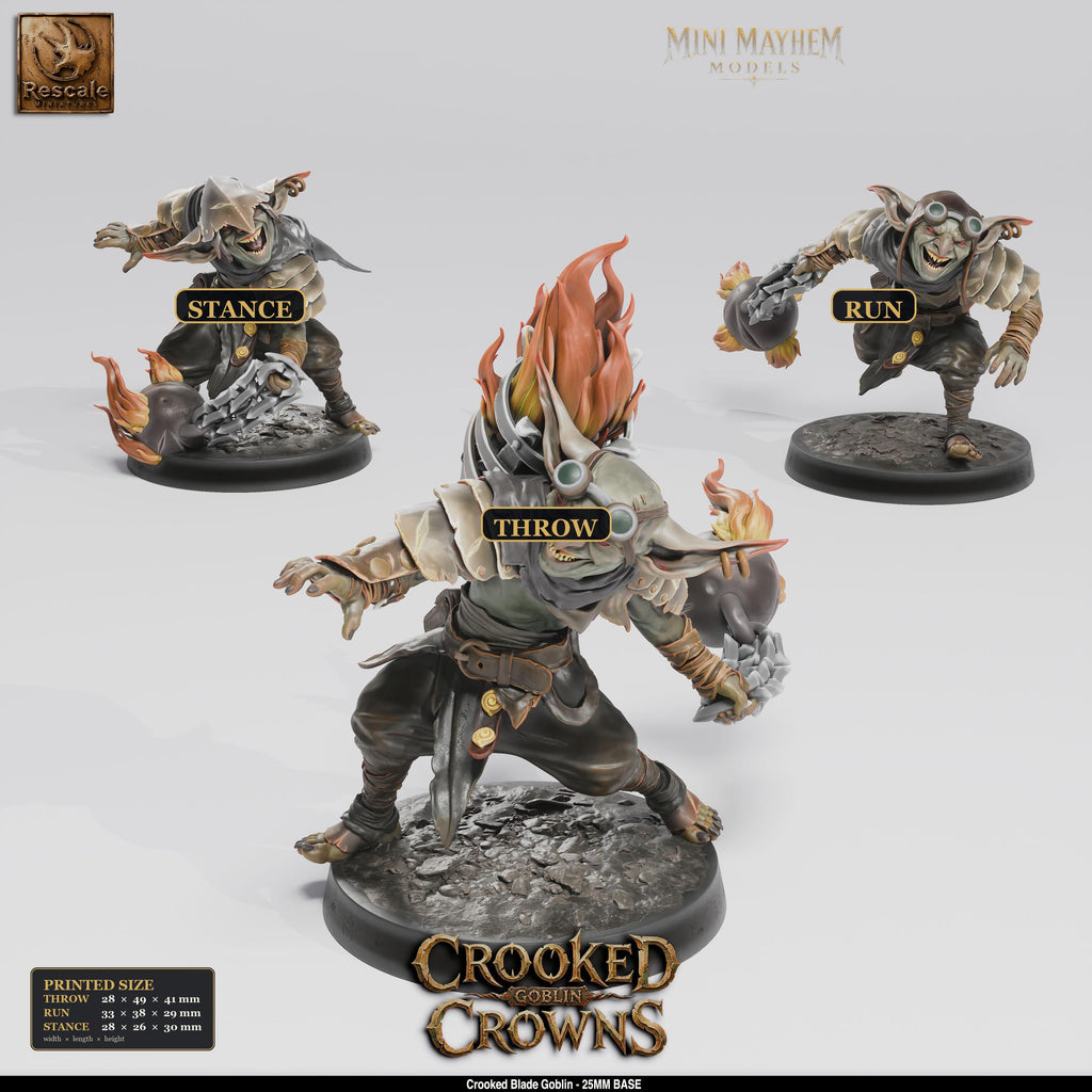 Crooked Blade Goblin Fireball | group photo | DND miniatures  Rescale Miniatures