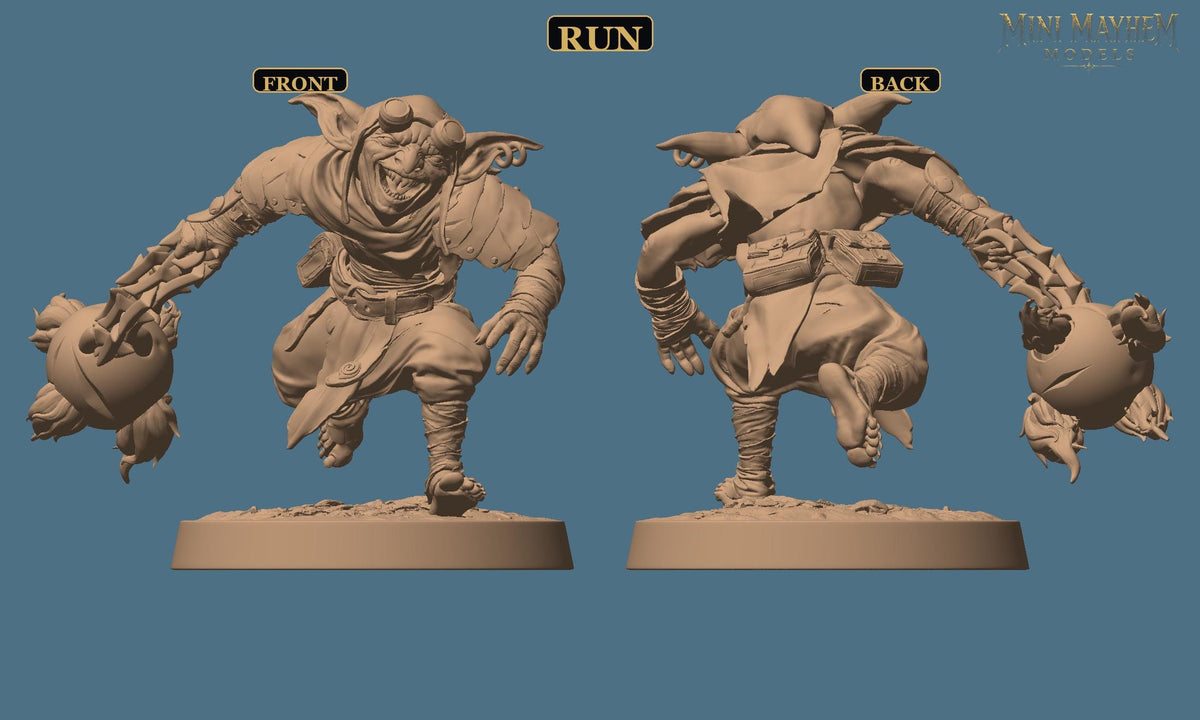 Crooked Blade Goblin Fireball | Option: Stance | front | DND miniature  Rescale Miniatures