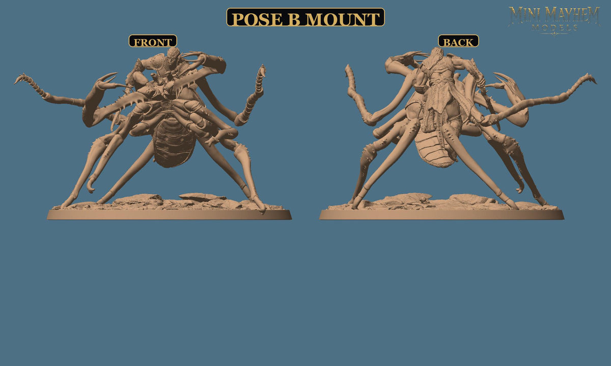 Hollowblade Crawlers Poses A B C Deepwood Hollow | Option: Pose B Wild | front | DND miniature  Rescale Miniatures