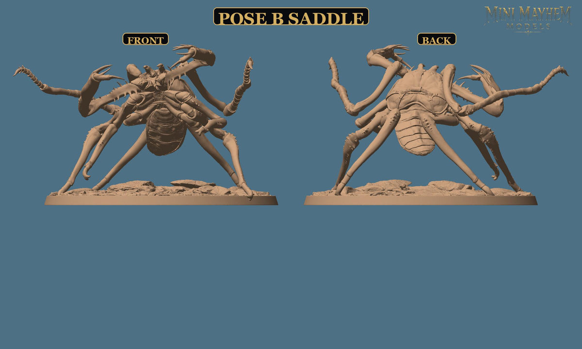 Hollowblade Crawlers Poses A B C Deepwood Hollow | Option: Pose C Mount | front | DND miniature  Rescale Miniatures