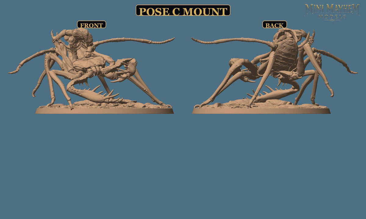 Hollowblade Crawlers Poses A B C Deepwood Hollow | Option: Pose C Wild | front | DND miniature  Rescale Miniatures