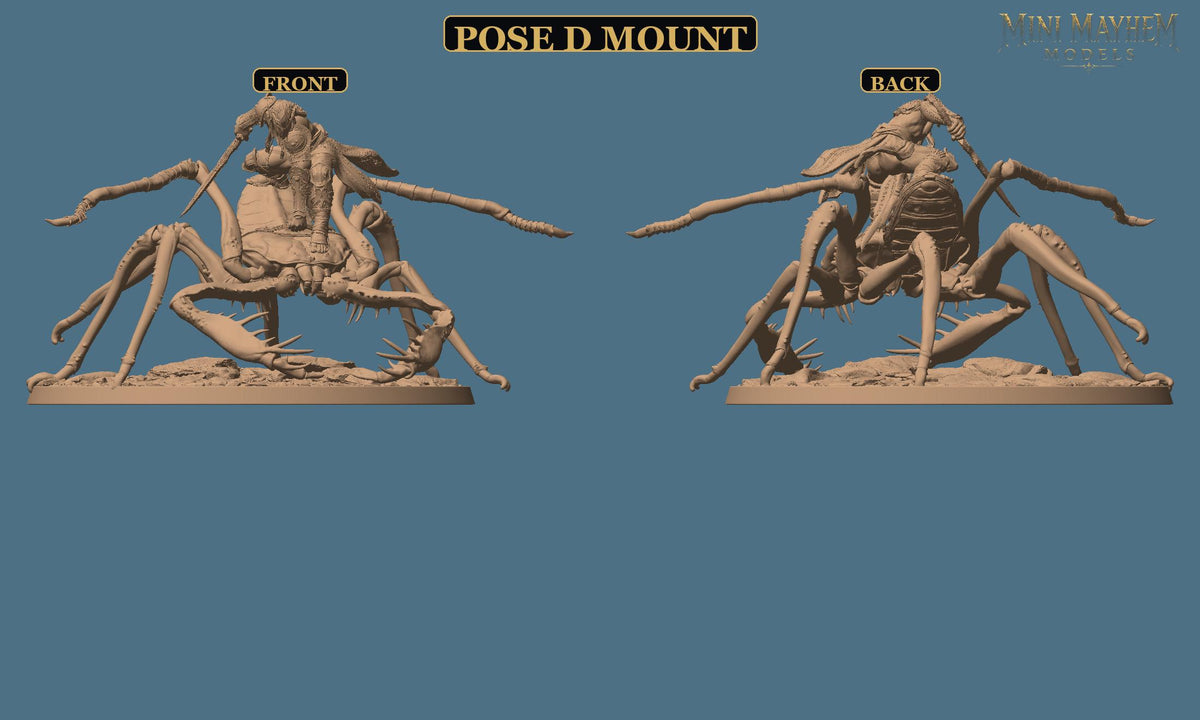 Hollowblade Crawlers Poses D E F Deepwood Hollow | Option: Pose D Wild | front | DND miniature  Rescale Miniatures