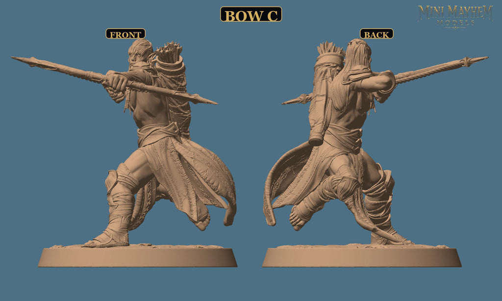 Hollow Blades Dark Elf Archer Deepwood Hollow DND miniature  Rescale Miniatures
