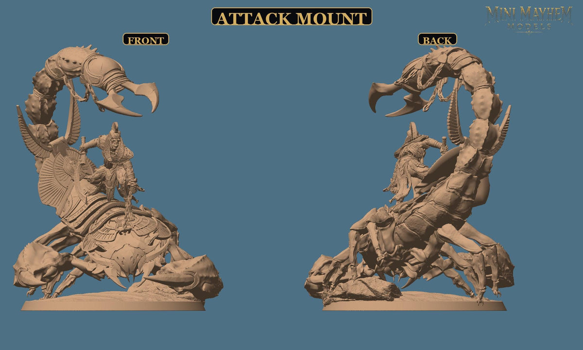 Amenti Legion Scorpion Stance and Attack | Option: Attack Wild | front | DND miniature  Rescale Miniatures