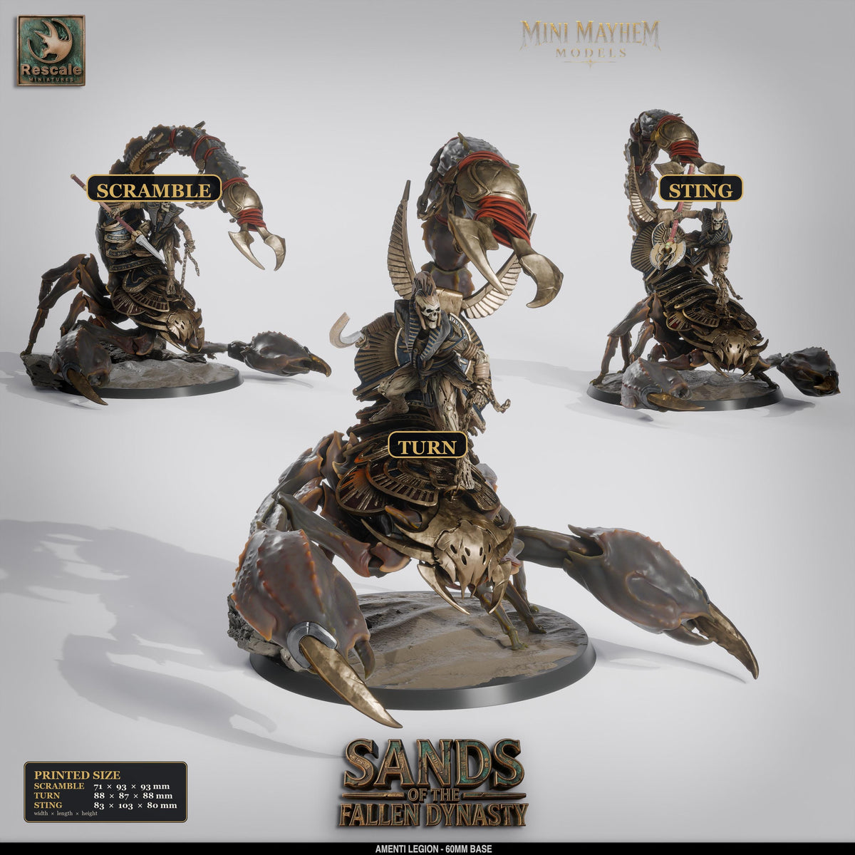 Amenti Legion Scorpion Scramble Turn Sting | group photo | DND miniatures  Rescale Miniatures