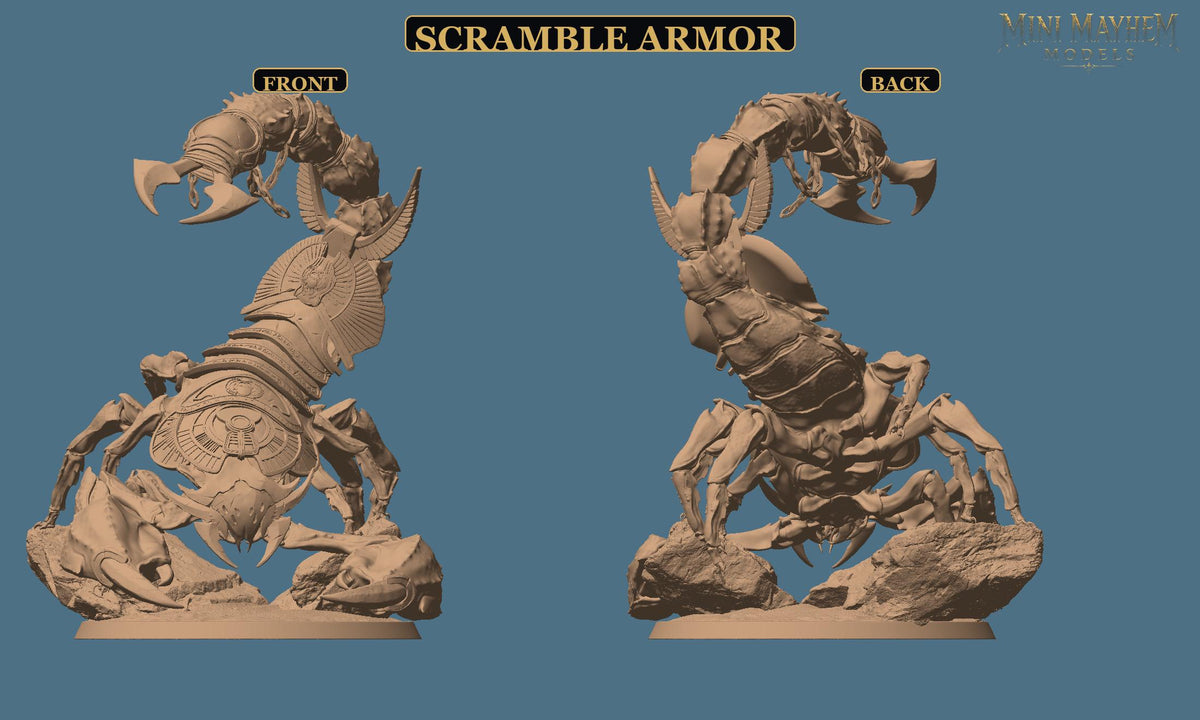 Amenti Legion Scorpion Scramble Turn Sting | Option: Turn Mount | front | DND miniature  Rescale Miniatures