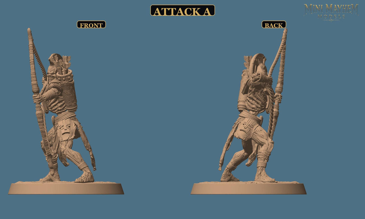 Undead Legion Archer Sands Dynasty | Option: Attack B | front | DND miniature  Rescale Miniatures