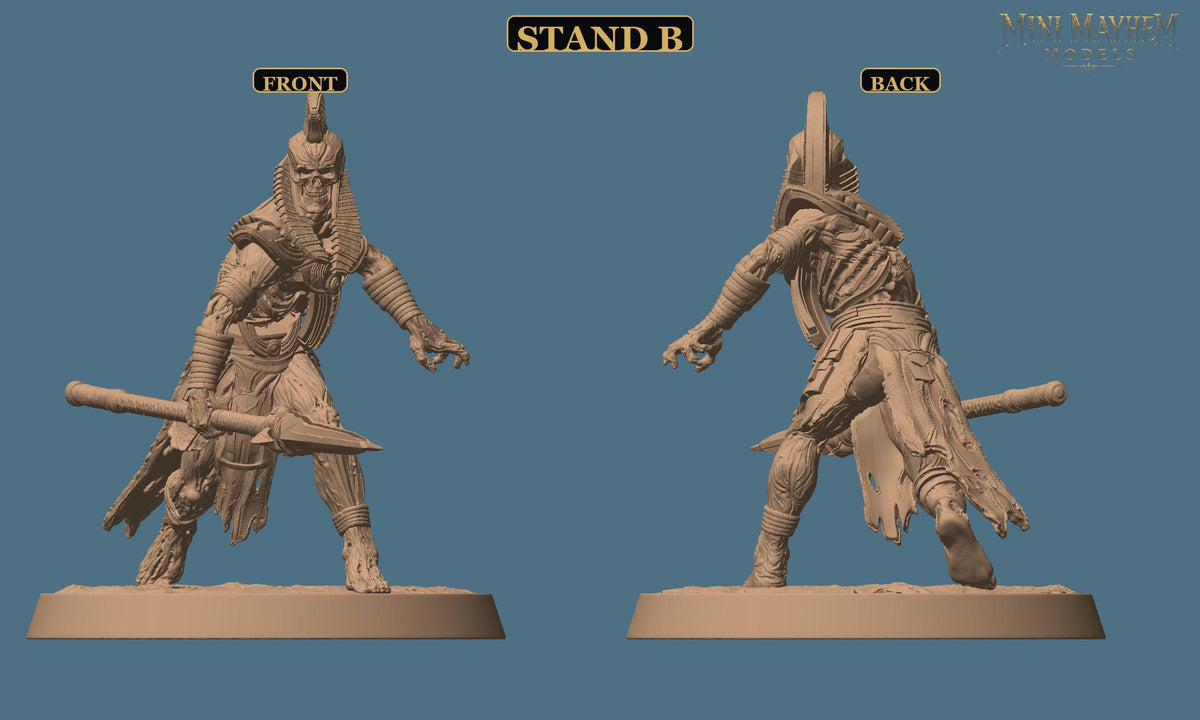 Undead Legion Spearman Sands Dynasty DND miniature  Rescale Miniatures