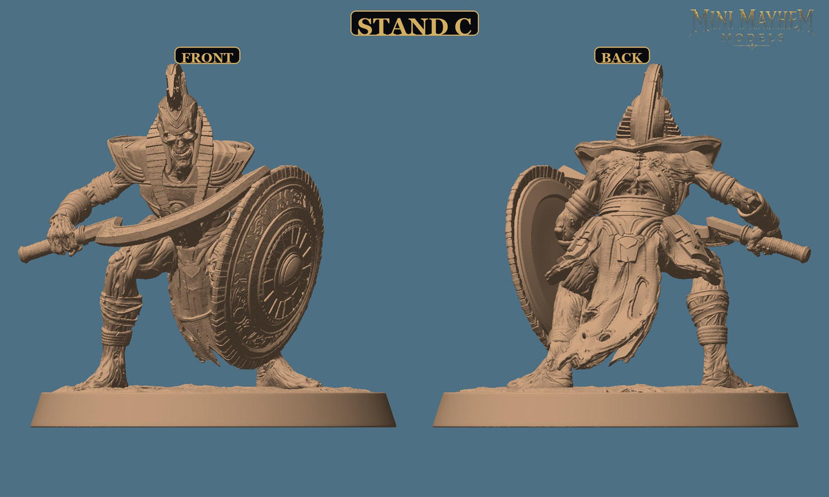 Undead Legion Sword and Shield Sands Dynasty DND miniature  Rescale Miniatures