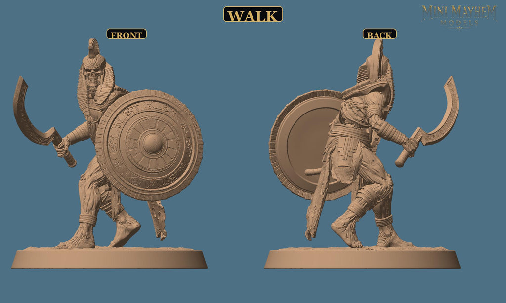 Undead Legion Sword and Shield Sands Dynasty DND miniature  Rescale Miniatures