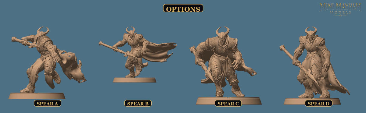 Knight of Bahamut Spear Silver Crusade | group photo | DND miniatures  Rescale Miniatures