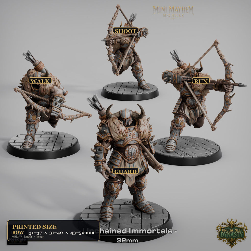 Unchained Immortal Bow Unchained Dynasty | group photo | DND miniatures  Rescale Miniatures