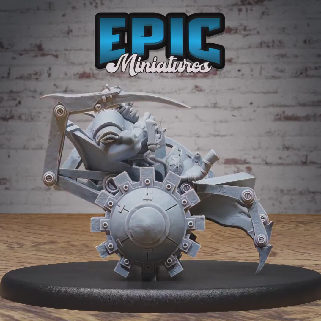 Wheelchair Goblin Set of 3 DND Miniatures | Steam Inventions | 28mm & 32mm Resin DND miniature video