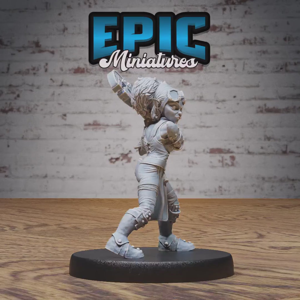 Gnome Tinkerer Female Set of 3 DND Miniatures | Steam Inventions | 28mm & 32mm Resin DND miniature video
