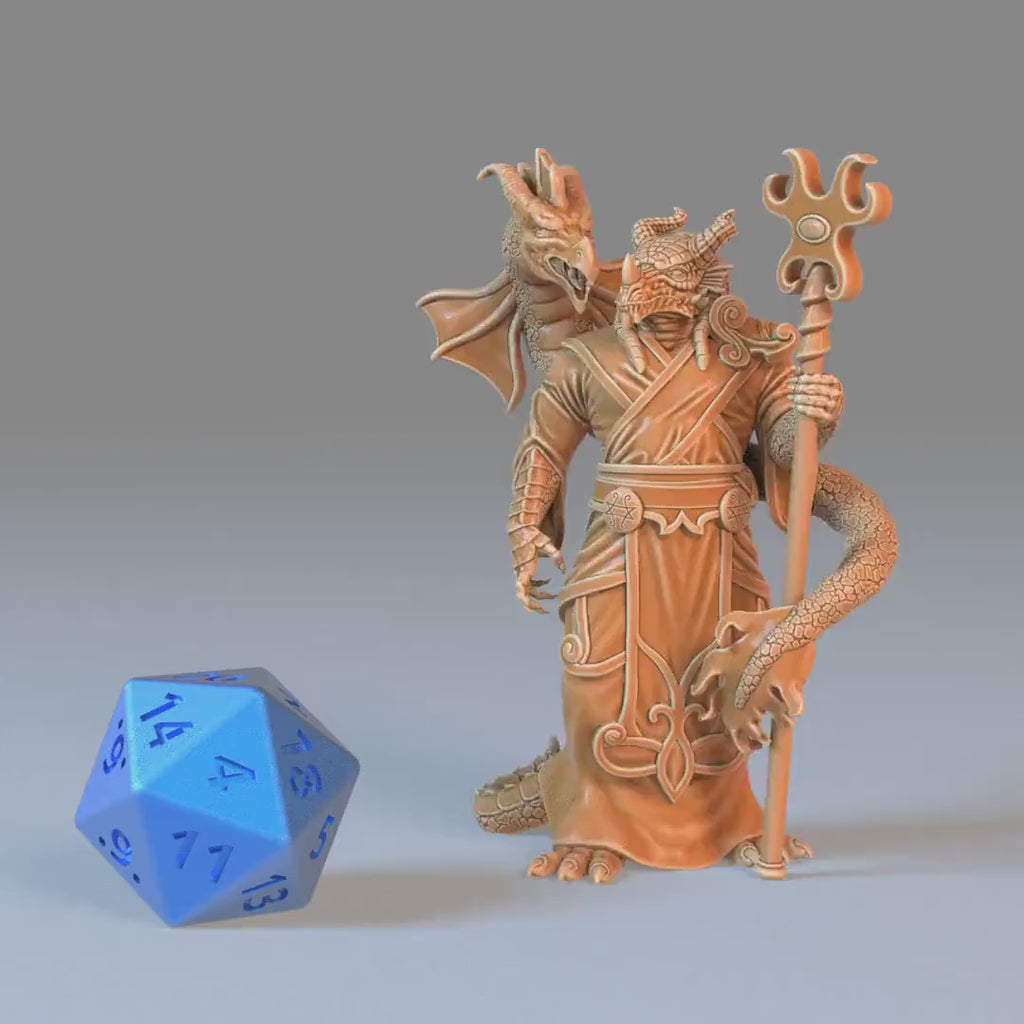 Dragonborn Priest Set of 3 DND Miniatures | Reptiles of War | 28mm & 32mm Resin DND miniature video