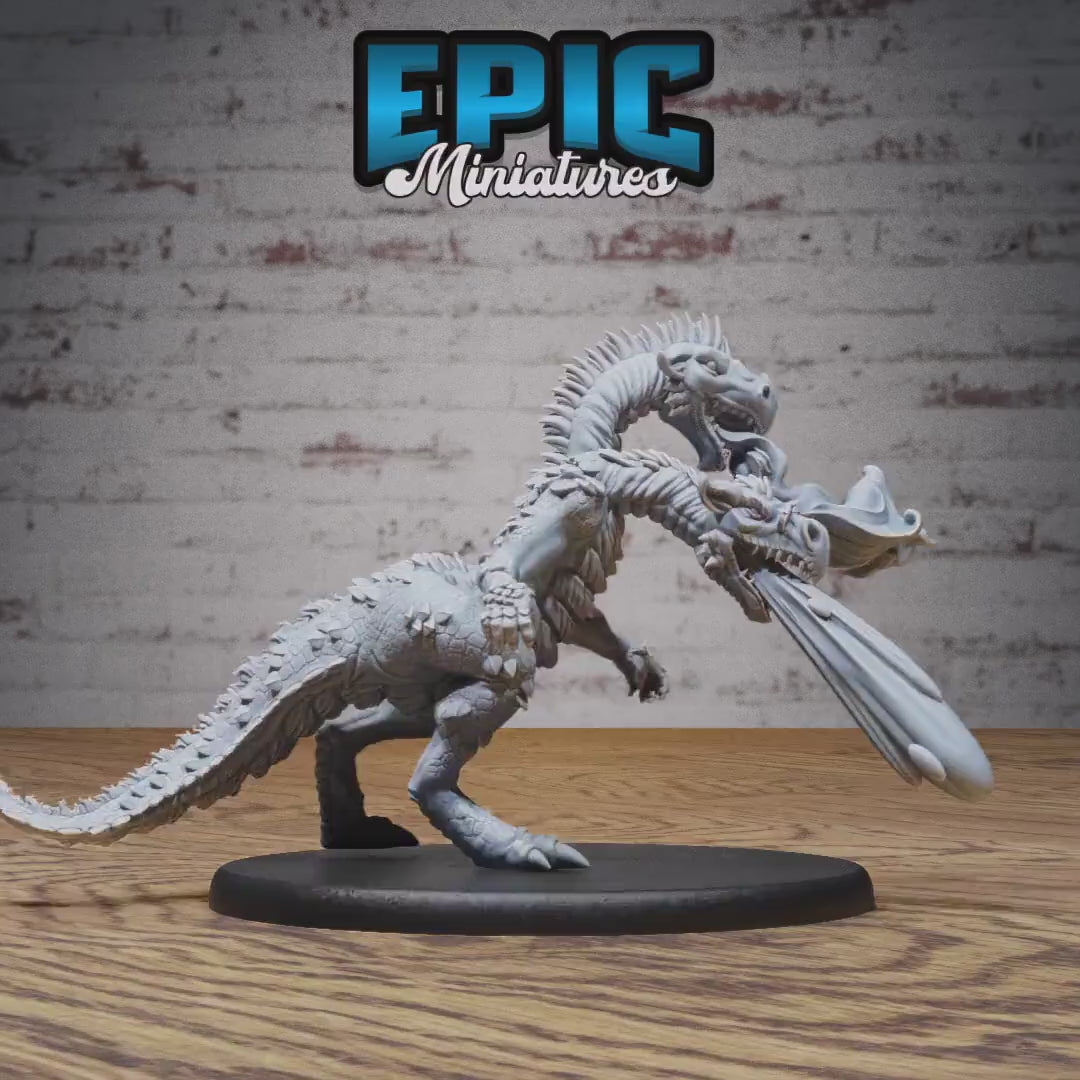 Two Headed Dragon Adventurer Set of 3 DND Miniatures | Dragons Reign | 28mm & 32mm Resin DND miniature video