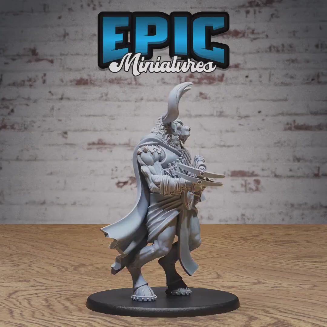 Minotaur Captain Set of 3 DND Miniatures | Knights Honor | 28mm & 32mm Resin DND miniature video