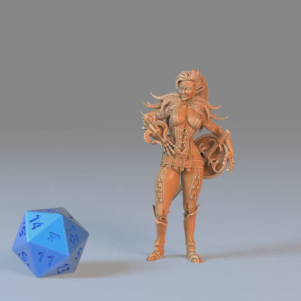 Elf Fighter Female Player Character Set of 3 DND Miniatures | Sunrise Tavern | 28mm & 32mm Resin DND miniature video