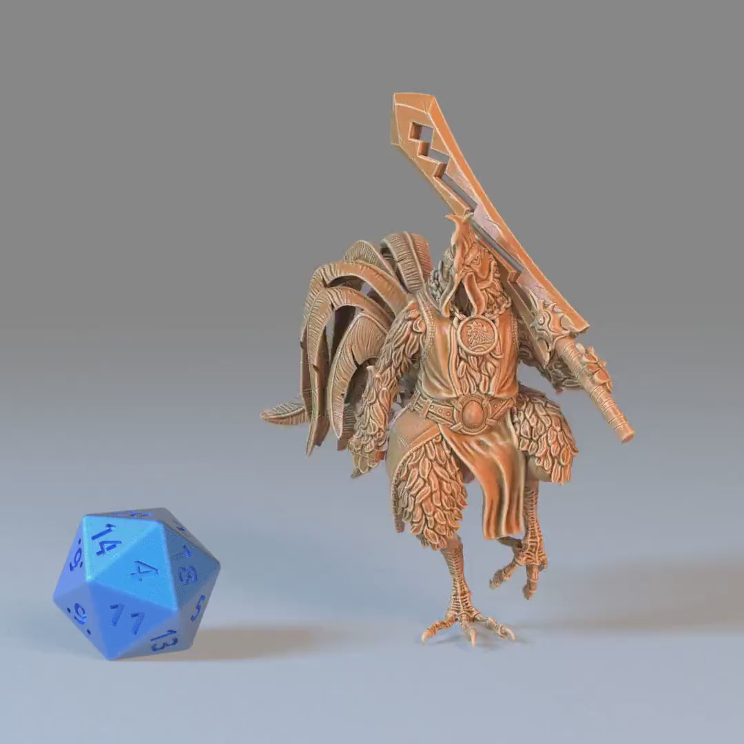 Rooster Warrior Set of 3 DND Miniatures | Sunrise Tavern | 28mm & 32mm Resin DND miniature video