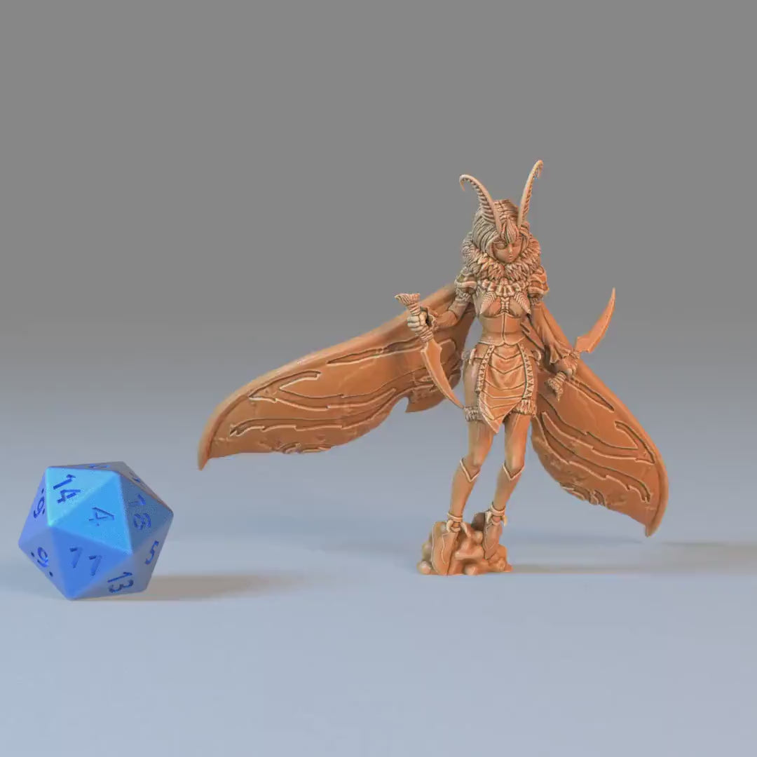 Moth Girl Set of 3 DND Miniatures | Eternal Fungi | 28mm & 32mm Resin DND miniature video