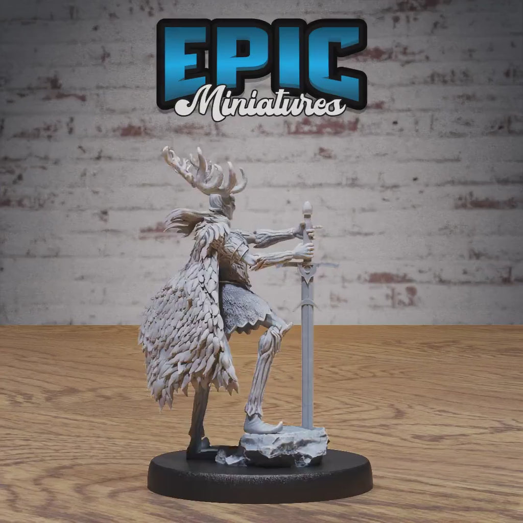 Green Knight Guardian Set of 4 DND Miniatures | Natural Magic | 28mm & 32mm Resin DND miniature video