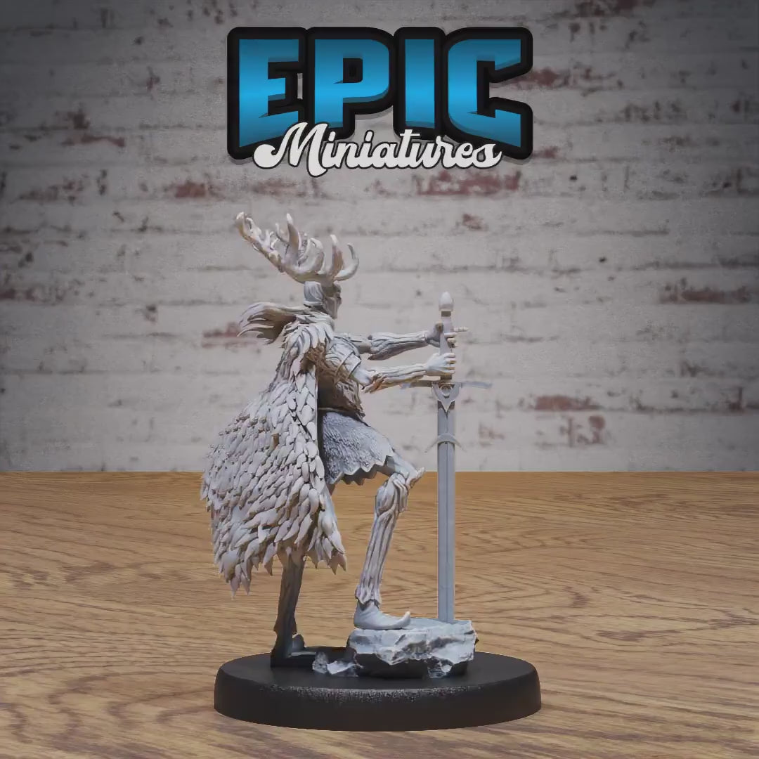 Green Knight Guardian Set of 4 DND Miniatures | Natural Magic | 28mm & 32mm Resin DND miniature video