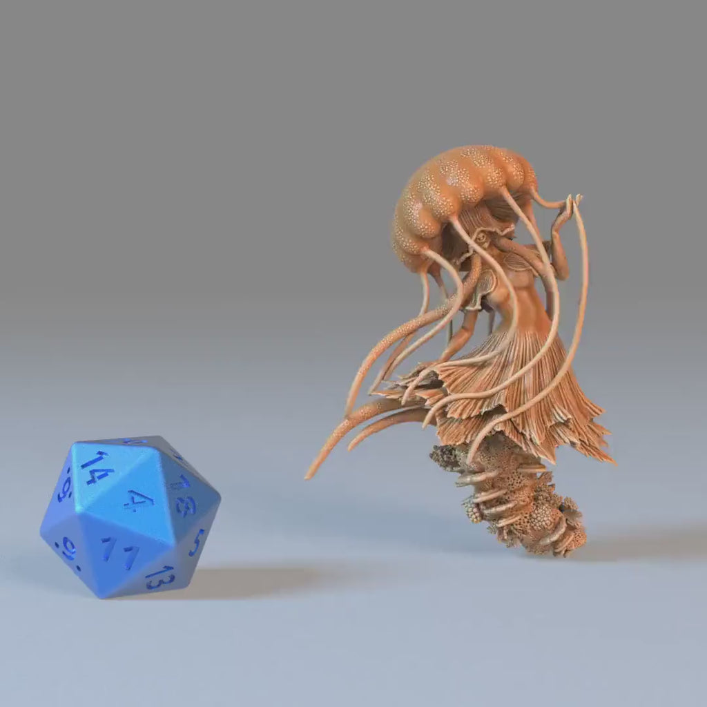 Jellyfish Mermaid Set of 3 DND Miniatures | Aquatic Journey | 28mm & 32mm Resin DND miniature video