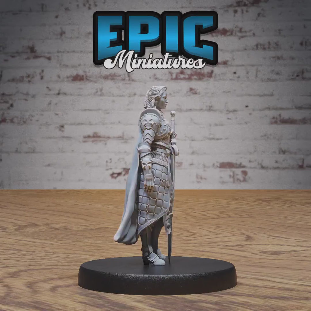 Dark Knight Lady Set of 3 DND Miniatures | Knights Honor | 28mm & 32mm Resin DND miniature video
