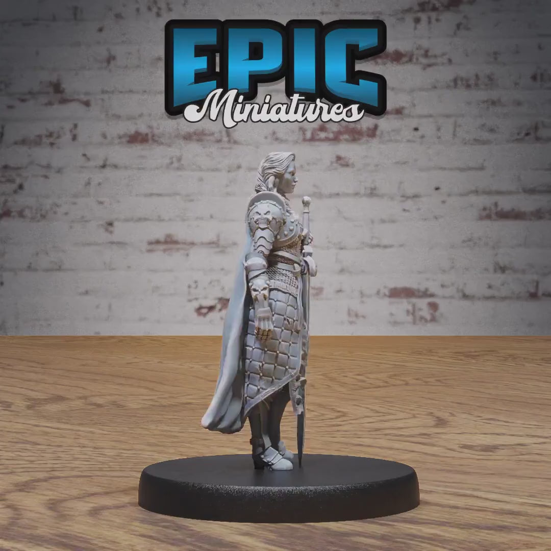 Dark Knight Lady Set of 3 DND Miniatures | Knights Honor | 28mm & 32mm Resin DND miniature video